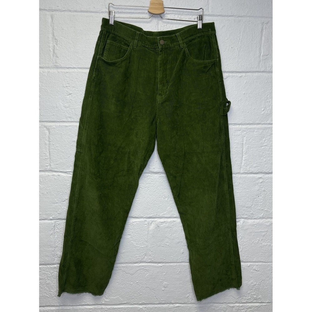 Drew House Corduroy Carpenter Pants Green 36 x 33 NWOT Unfinished Hem‎ Mens